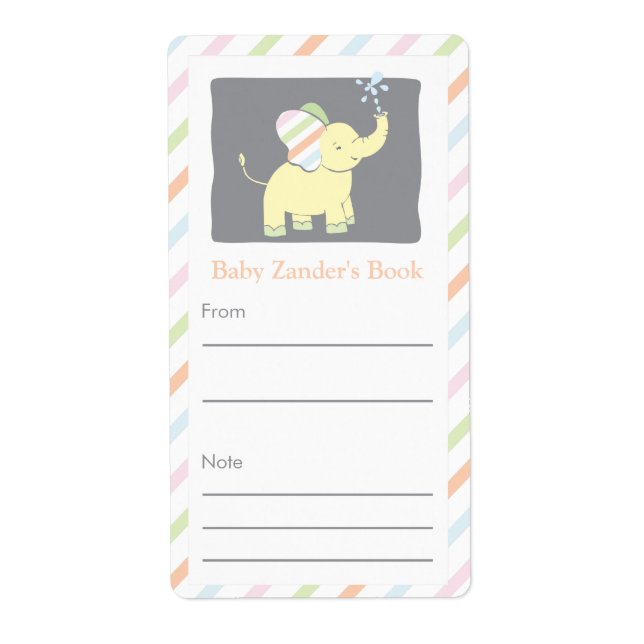 Neutral Elephant Bookplate (Front)