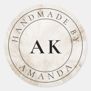 Neutral Etsy / Handmade Shop Thank You Sticker