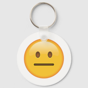Neutral Face - Emoji Key Ring