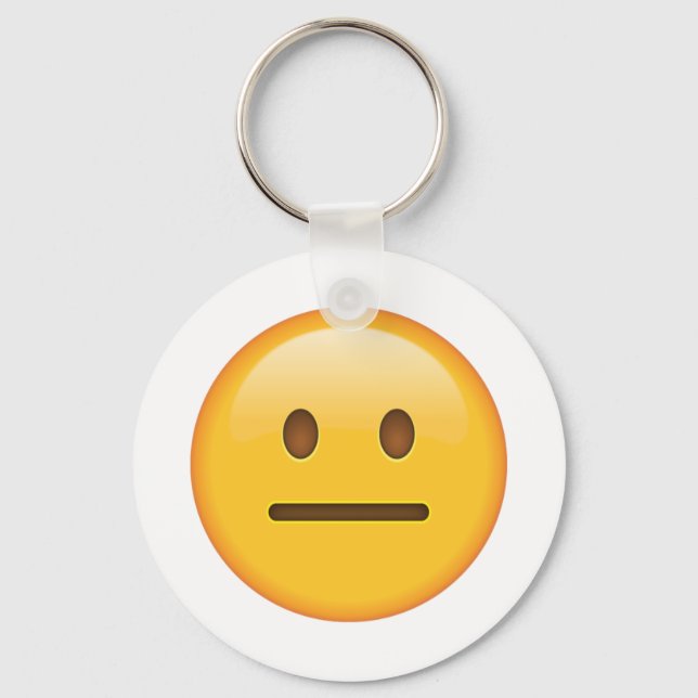 Neutral Face - Emoji Key Ring (Front)