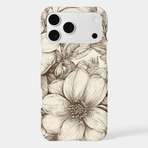 Neutral Farmhouse Sepia Floral Cream Botanical