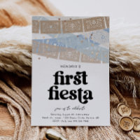 Neutral First Fiesta Birthday Invitation