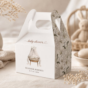Neutral Floral Boho Baby Shower Favour Box