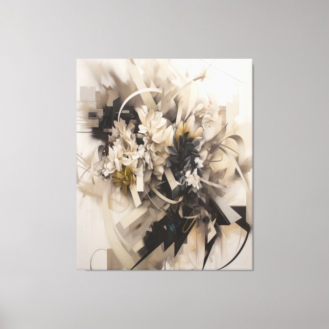 Neutral Floral Botanical Soft Nature Inspired  Canvas Print (Front)