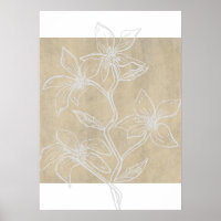 Neutral Floral Lime Wash Modern