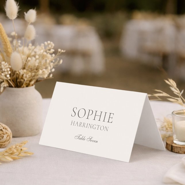 Neutral Floral Wedding Place Cards (Creator Uploaded)