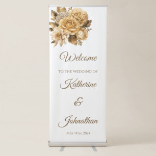 Neutral Flower Bouquet-Wedding- Retractable Banner