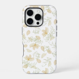 Neutral Flower Seamless Pattern iPhone 16 Pro Case