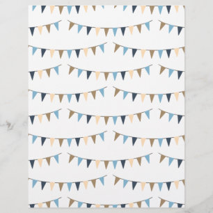 Neutral garland and polka dot scrapbook paper