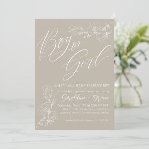 Neutral Gender Reveal Invitation