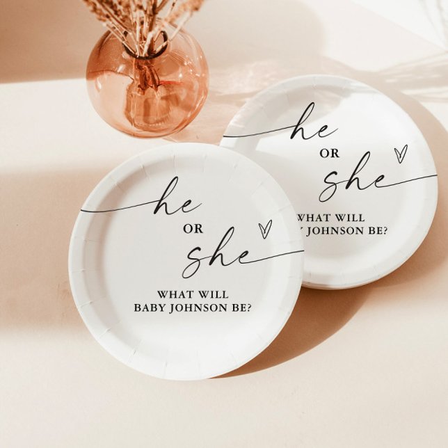 Neutral Gender Reveal Paper Plates, Party Decor Paper Plate (Creator Uploaded)