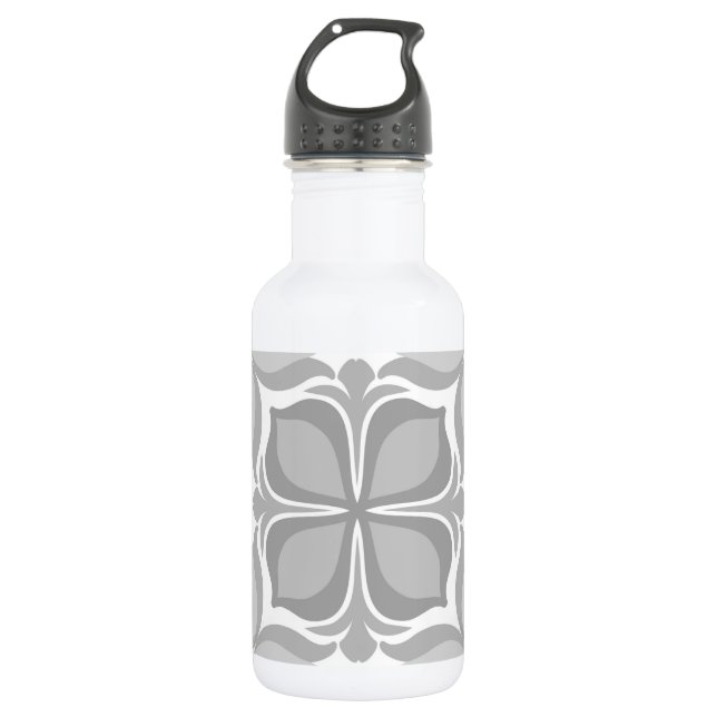 Neutral geolmetrical tiles 532 ml water bottle (Front)