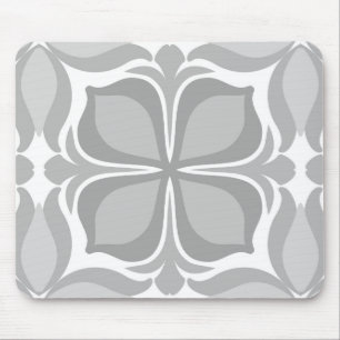 Neutral geolmetrical tiles mouse mat