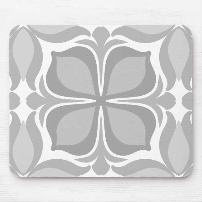 Neutral geolmetrical tiles mouse mat (Front)