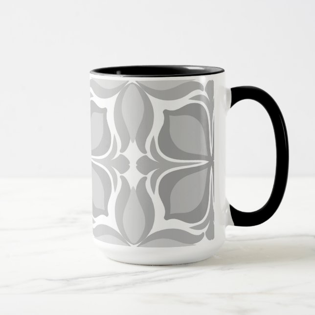Neutral geolmetrical tiles mug (Right)
