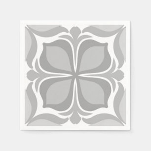 Neutral geolmetrical tiles napkin