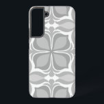 Neutral geolmetrical tiles samsung galaxy case<br><div class="desc">Hand-painted ornate tiles with floral elements</div>