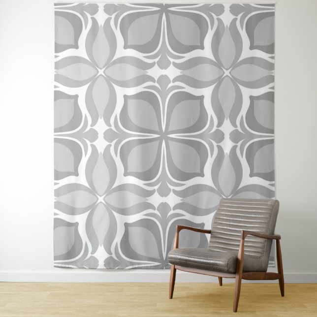 Neutral geolmetrical tiles tapestry (In Situ)