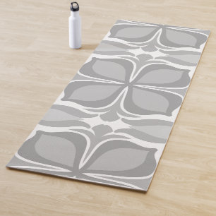 Neutral geolmetrical tiles yoga mat