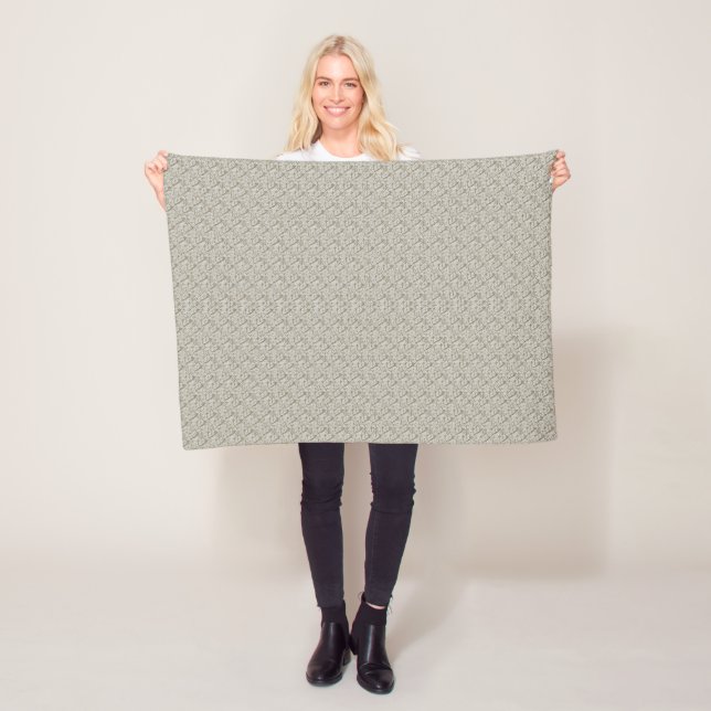 Neutral Geometric Fleece Blanket | Cosy Chic (In Situ)