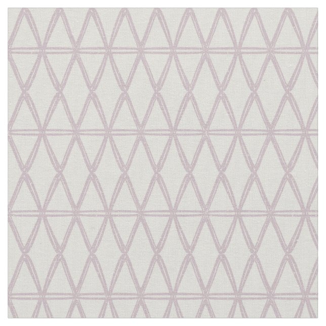 neutral geometric Lavender lattice Fabric (Close Up)