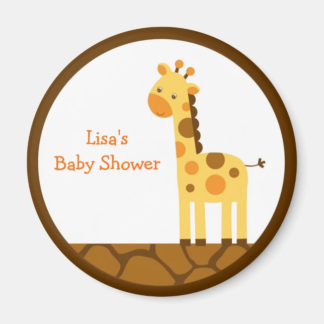 Neutral Giraffe Party Favour Magnets (Front)