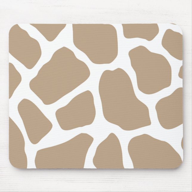 Neutral Giraffe Print Mouse Mat (Front)