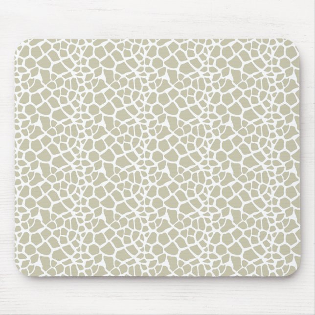 Neutral Giraffe Print Mouse Mat (Front)