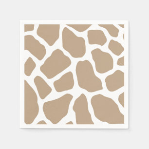 Neutral Giraffe Print Napkin