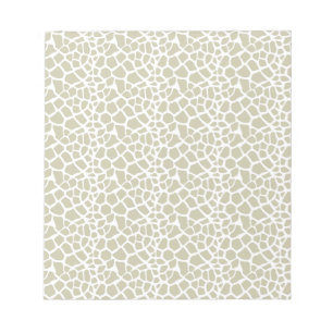 Neutral Giraffe Print Notepad