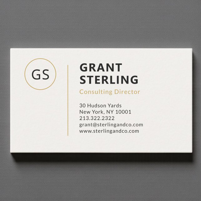 Neutral Gold Minimalist Professional Modern Business Card (Creator Uploaded)