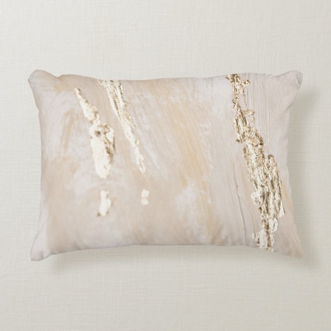 Neutral Golden Background Decorative Cushion (Front)