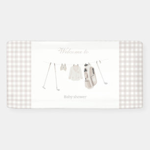 Neutral golf baby shower  banner