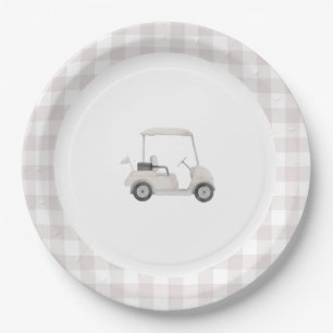 neutral golf baby shower plate