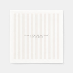Neutral golf cart baby shower napkin