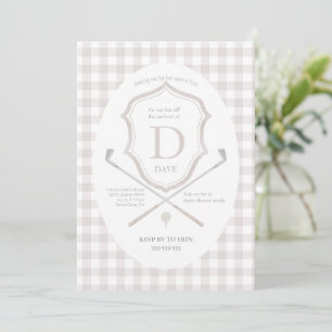 Neutral Golf club baby shower Invitation