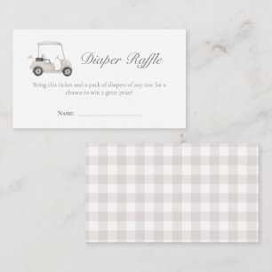 Neutral golf Diaper raffle card