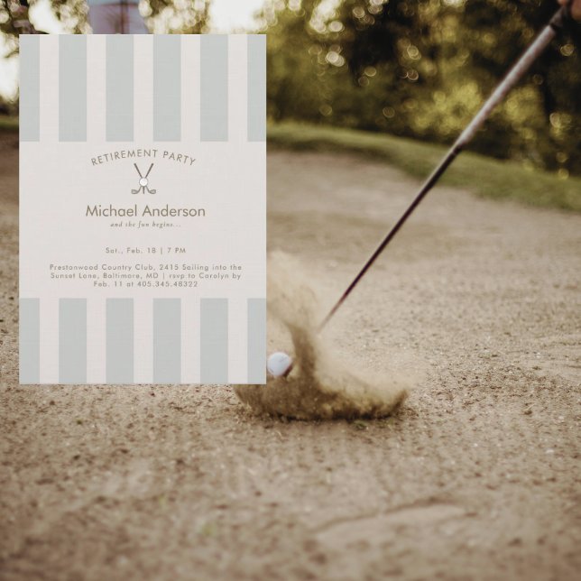 Neutral Golf Retirement Party  Invitation (Creator Uploaded)