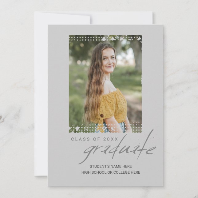 Neutral Graduate Open House Invitation (Front)