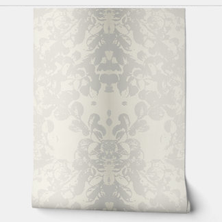 Neutral Gray Beige Floral Seamless Wallpaper 