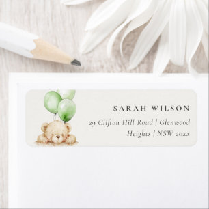 Neutral Green Bearly Wait Balloon Address