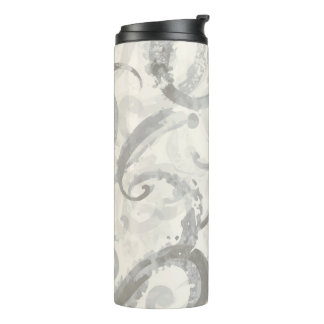 Neutral Grey and White Abstract Thermal Tumbler