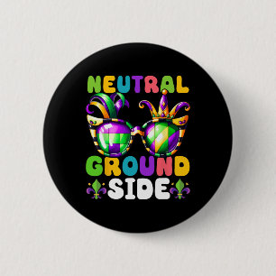 Neutral Ground Side Mardi Gras Parade Costume 2025 6 Cm Round Badge