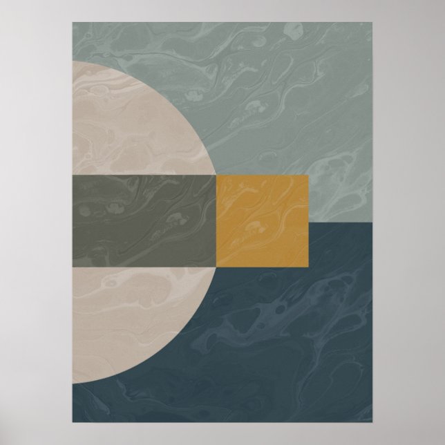 Neutral Half Circle Custom Boy Art Poster (Front)