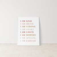Neutral I am Kind Affirmation for Girls