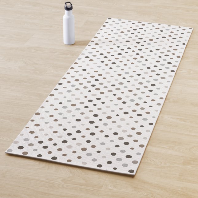 Neutral Irregular Polka Dots  Yoga Mat (In Situ)
