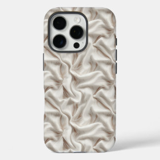 Neutral Ivory Fabric-Look iPhone Tough Case 