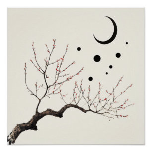 Neutral Japandi Illustration Calm Abstract Decor