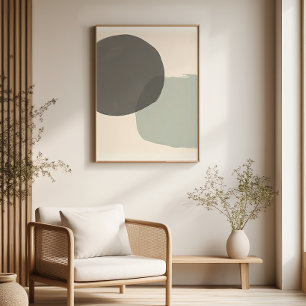 Neutral Japandi Plant Zen Wall Art