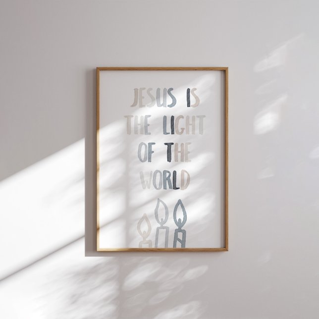 Neutral Jesus is the light of the world poster (Creator Uploaded)